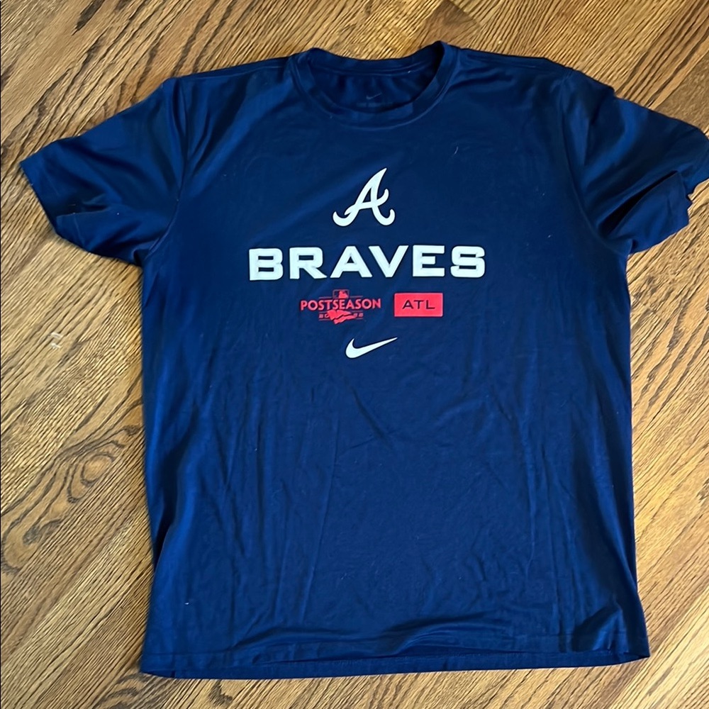 Nike Braves Navy Blue Postseason Tee
